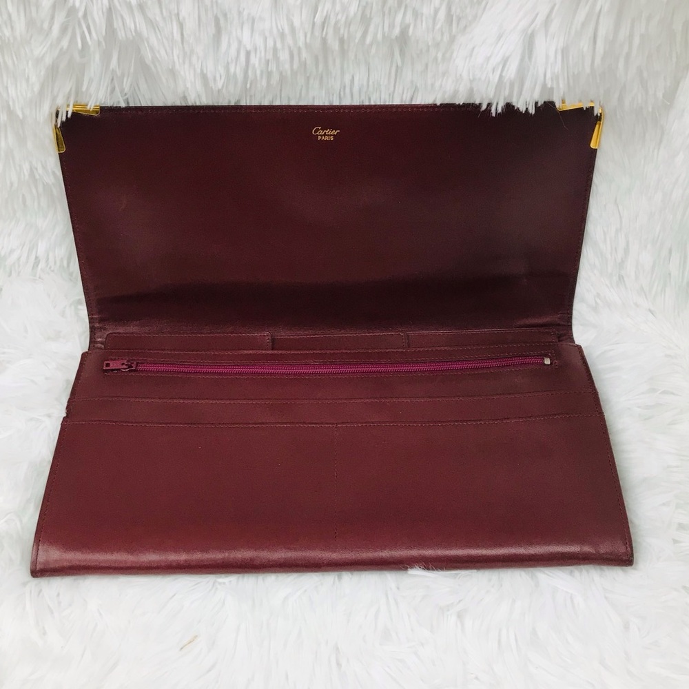 Bordeaux Leather Clutch